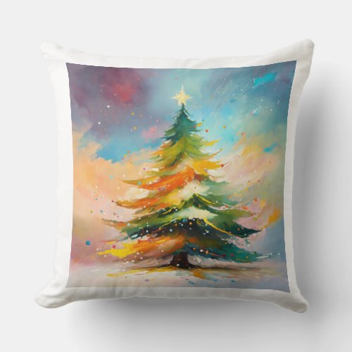 A great pillow with a x mas tree picture