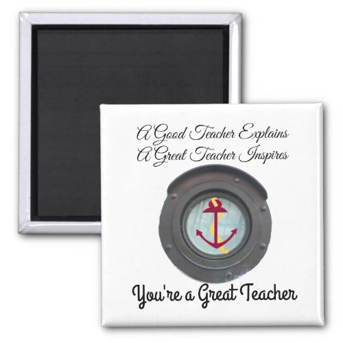 A Great Teacher Anchor Design Magnet