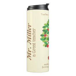 A Great Teacher Personalized Apple Tree Thermal Tumbler