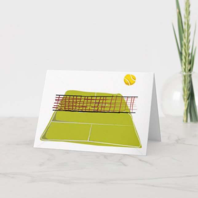 A great Tennis Court Design. What fun Card (Front)