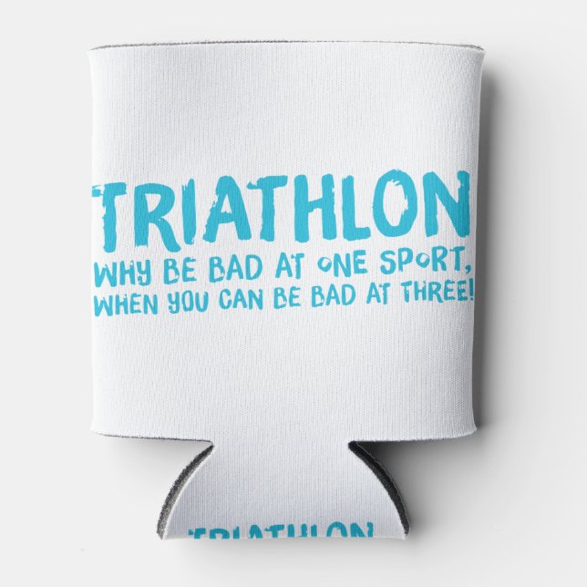A great Triathlon gift for your friend or family Can Cooler (Front)