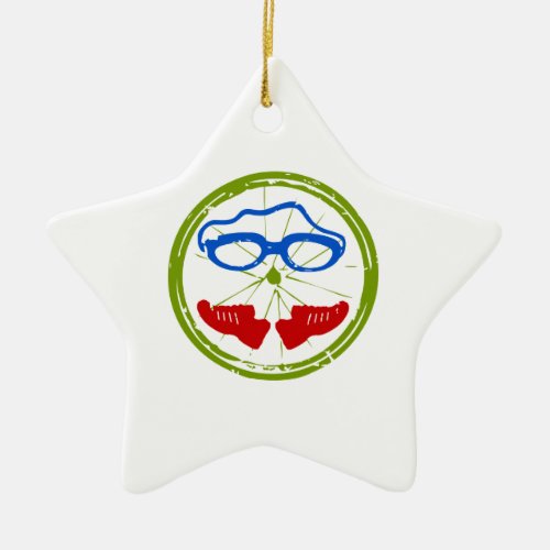 A great Triathlon gift for your friend or family Ceramic Ornament