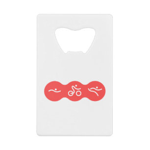 A great Triathlon gift for your friend or family Credit Card Bottle Opener