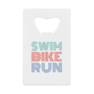 A great Triathlon gift for your friend or family Credit Card Bottle Opener