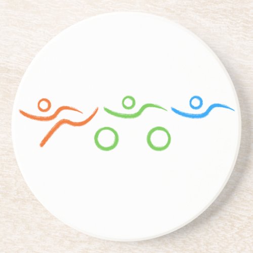 A great Triathlon gift for your friend or family Drink Coaster