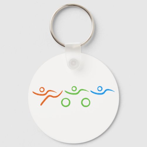 A great Triathlon gift for your friend or family Keychain