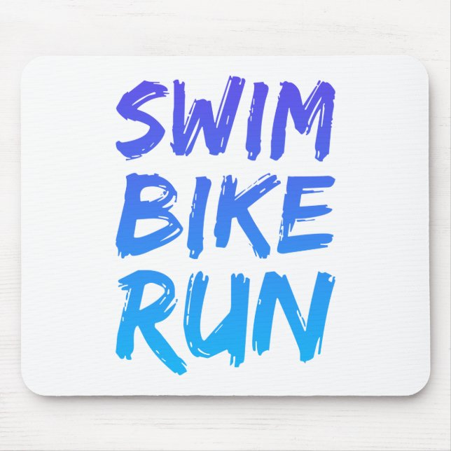 A great Triathlon gift for your friend or family m Mouse Pad (Front)