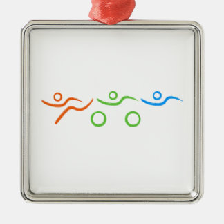 A great Triathlon gift for your friend or family Metal Ornament