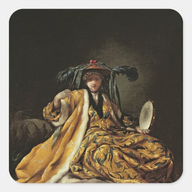 A Greek Sultana, 1748 Square Sticker (Front)