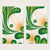 A green and gold artistic pattern depicting a tree (Front & Back)