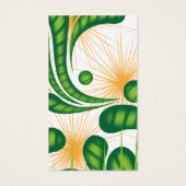 A green and gold artistic pattern depicting a tree (Back)