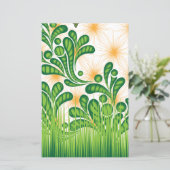 A green and gold artistic pattern depicting a tree (Standing Front)