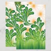 A green and gold artistic pattern depicting a tree (Front/Back)