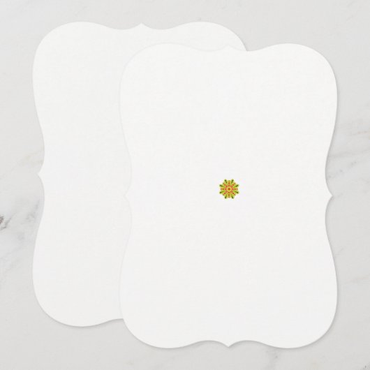 a green and red flower with black dots (Front/Back)