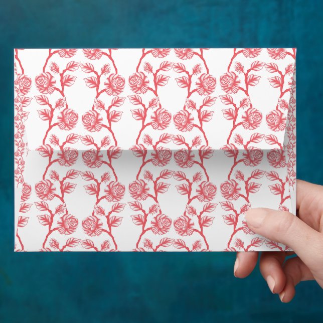 a green and white abstract background envelope (Hand)