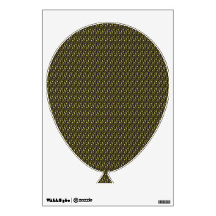 a green and white background with a wavy pattern wall decal