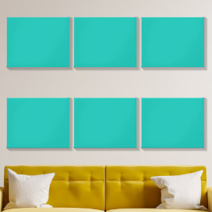 a green background with a  canvas photo tile 