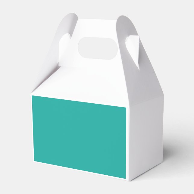 a green background with a  favor boxes (Front Side)