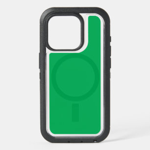 a green background with a iPhone 15 pro case