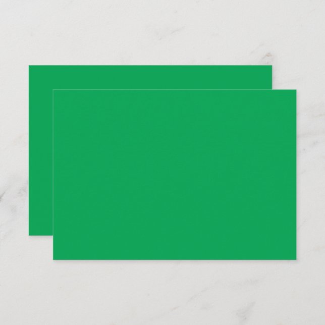 a green background with a thank you card (Front/Back)