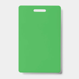 a green background with a white border badge