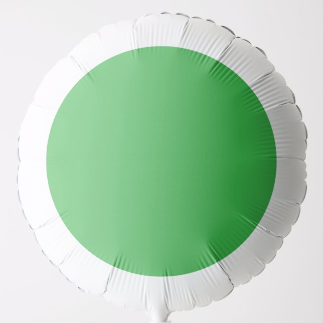 a green background with a white border balloon (Front)