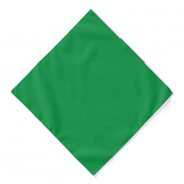 a green background with a white border bandana (Front)