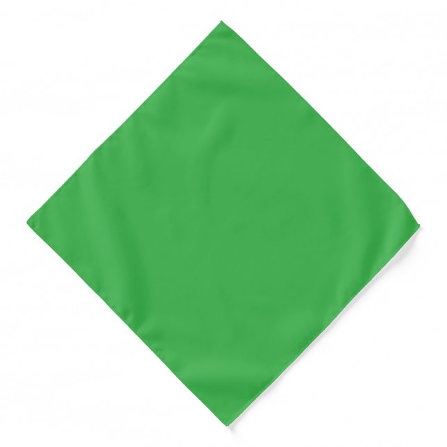 a green background with a white border bandana (Front)