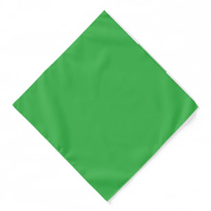 a green background with a white border bandana
