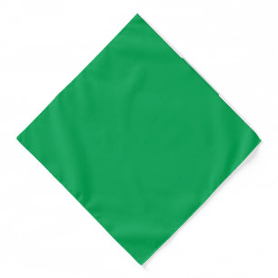a green background with a white border bandana
