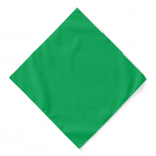 a green background with a white border bandana (Front)