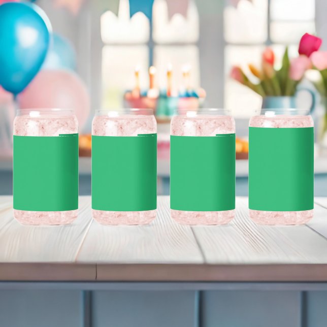 a green background with a white border can glass (Insitu (Baby Shower))