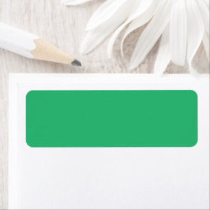 a green background with a white border label