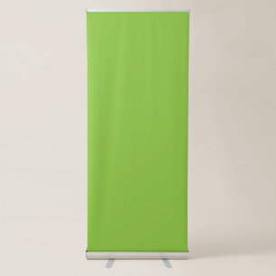 a green background with a white border_ retractable banner