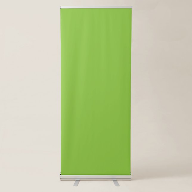 a green background with a white border_ retractable banner (Front)