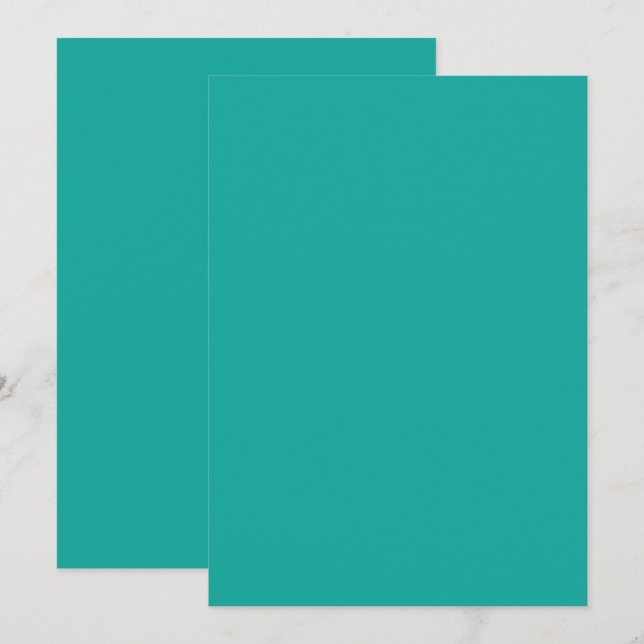 a green background with a white border thank you card (Front/Back)
