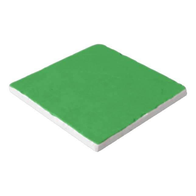 a green background with a white border trivet (Corner)