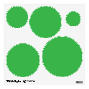 a green background with a white border wall decal