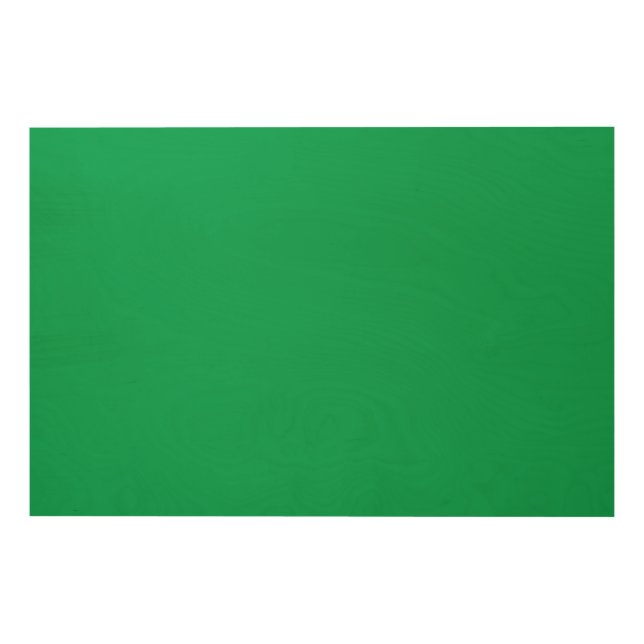 a green background with a wood wall art (Front)
