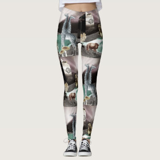 A green, breathing planet leggings