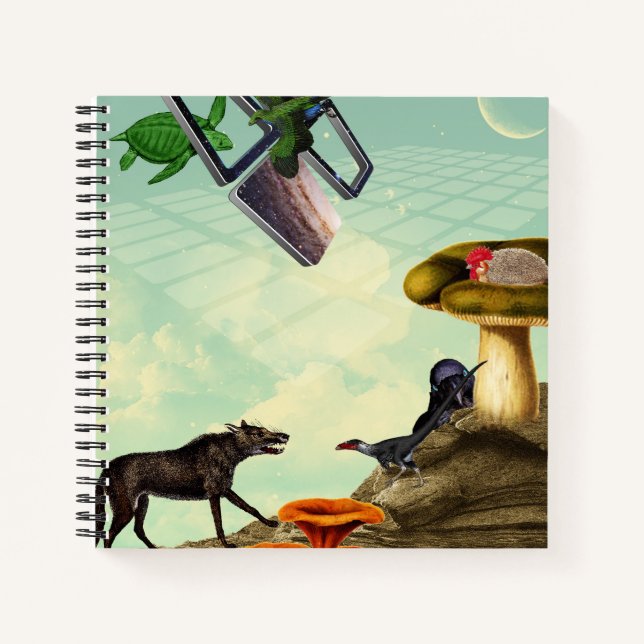 A green, breathing planet notebook (Front)