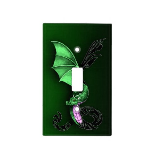 A Green Dragon Light Switch Cover