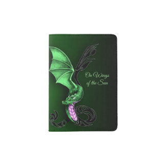 A Green Dragon Passport Holder