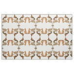 A Green Eyed Calico Cat Artistic Portrait Fabric
