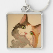 A Green Eyed Calico Cat Artistic Portrait
