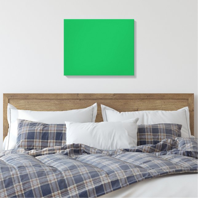 A green screen positioned against a white backgrou canvas print (Insitu(Bedroom))
