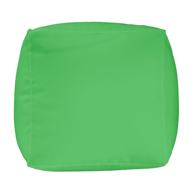 a green screen with a white background pouf (Bottom)