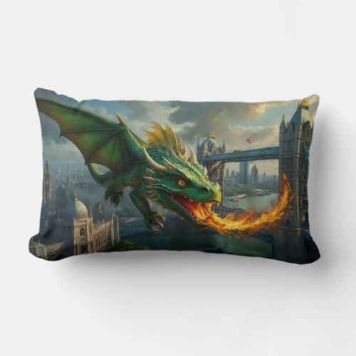 A Green Welsh Dragon Terrorizes London