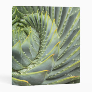 A Green & White Succulent Mini Binder