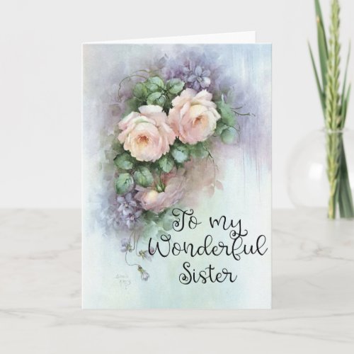 A Greeting Card for a Sister